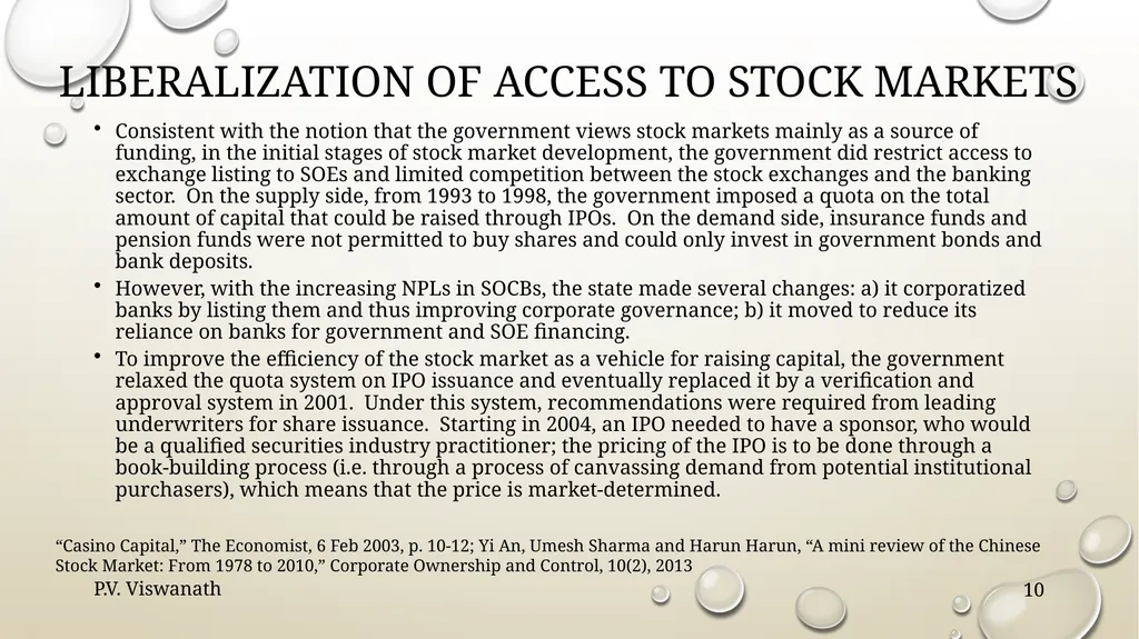 Equity markets The Chinese financial system, - slide 10 of 19