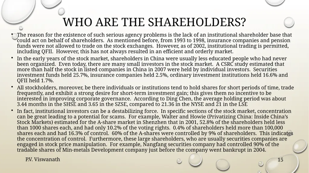 Equity markets The Chinese financial system, - slide 15 of 19