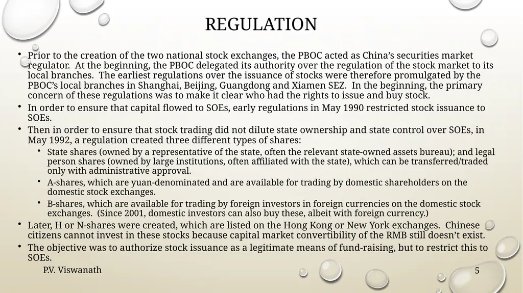 Equity markets The Chinese financial system, - slide 5 of 19