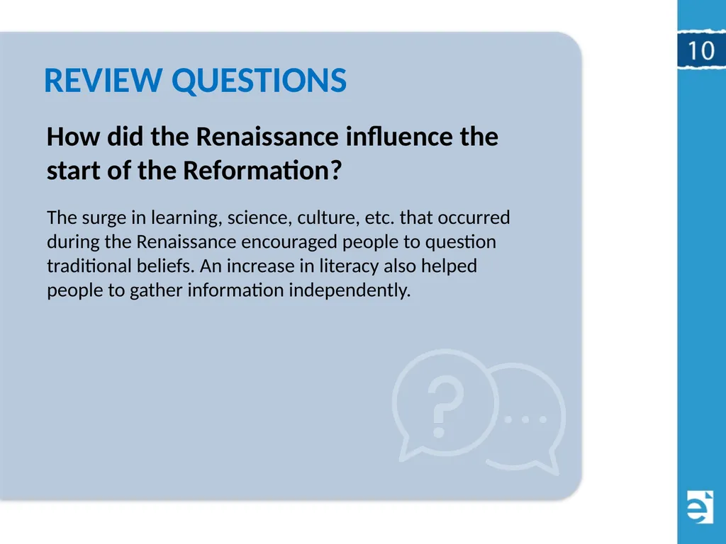Chapter 10 (10.1) The Causes of the Reformation - slide 19 of 24