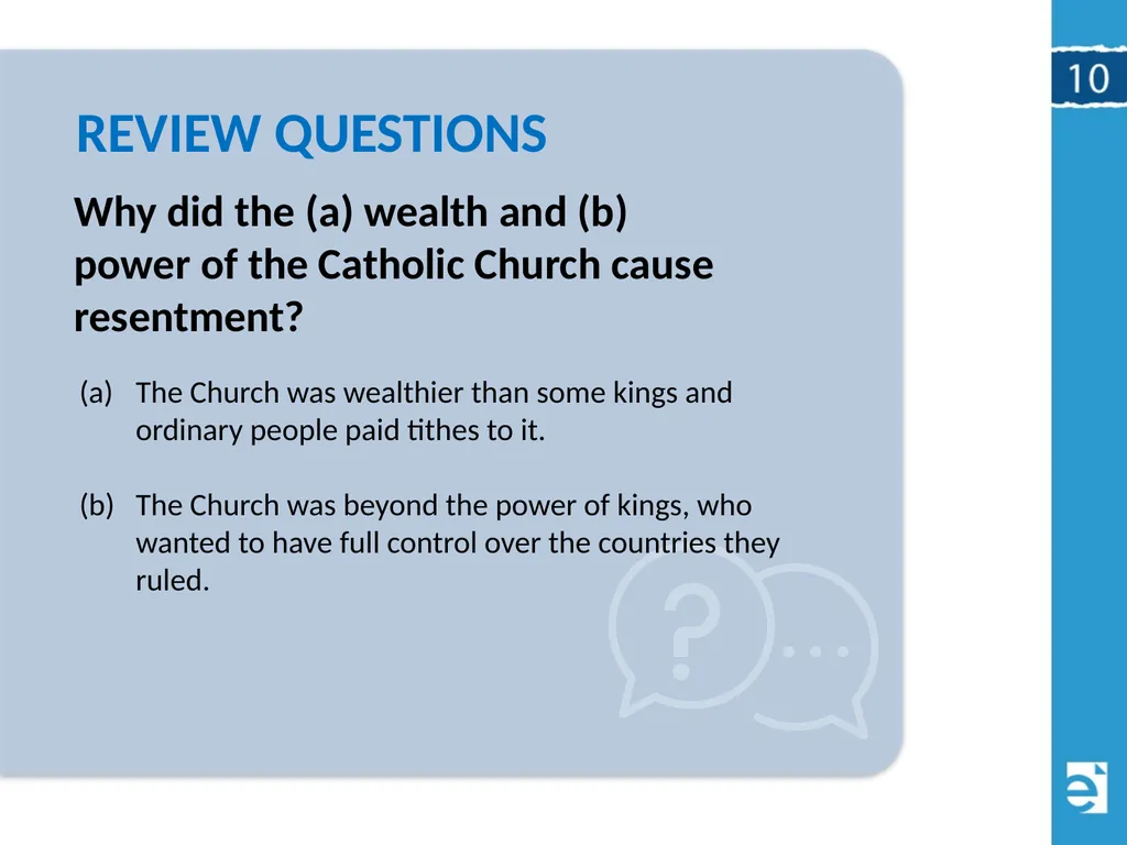 Chapter 10 (10.1) The Causes of the Reformation - slide 23 of 24
