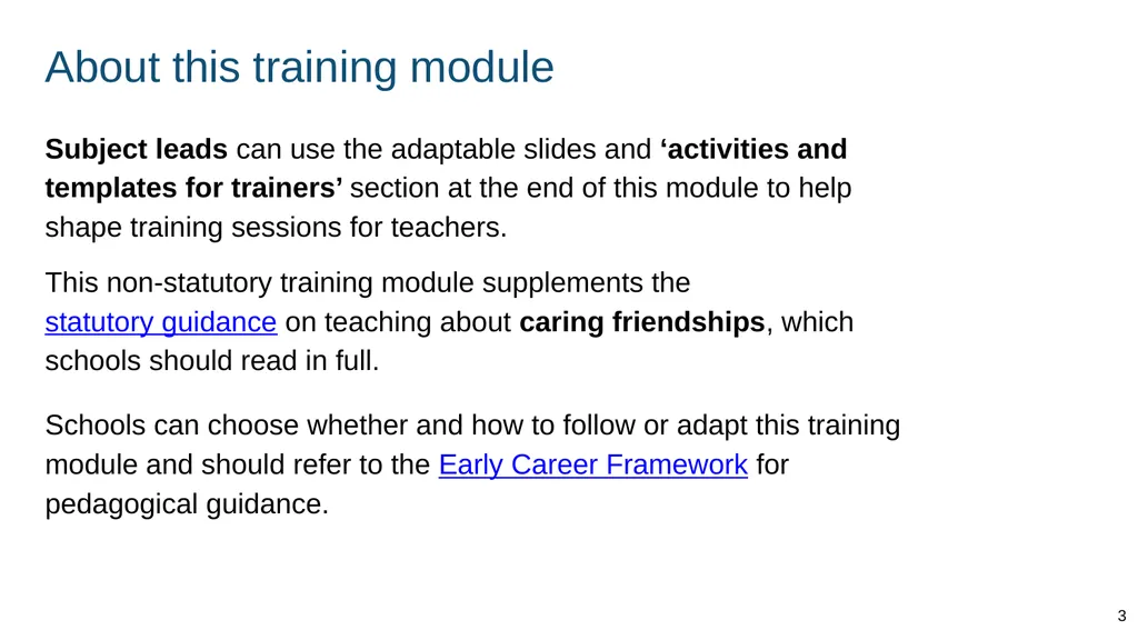 Teaching about caring friendships Part of: - slide 3 of 52