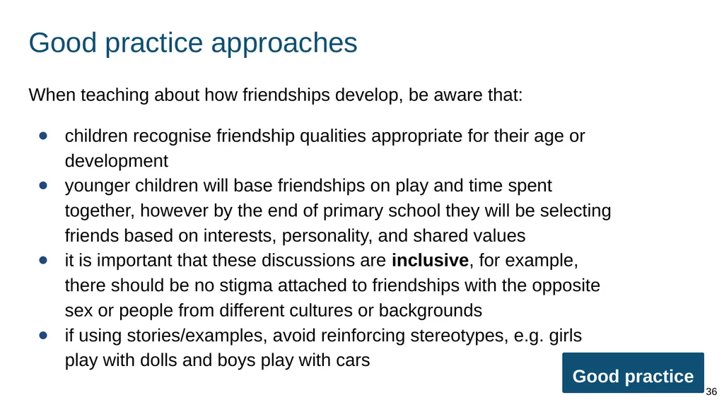 Teaching about caring friendships Part of: - slide 36 of 52
