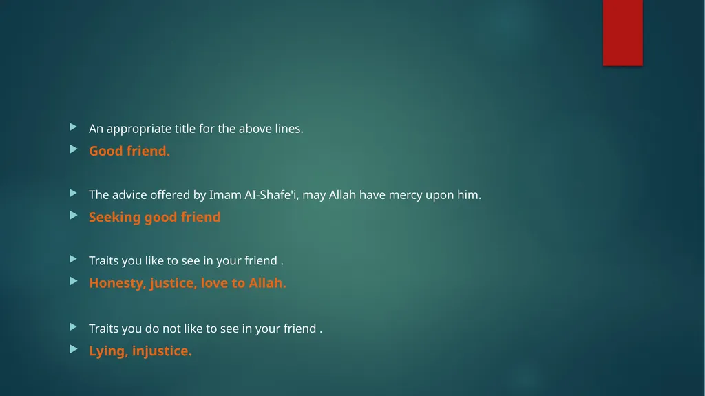 Selecting Friends Unit: 5, Lesson: 3 Learning - slide 3 of 16