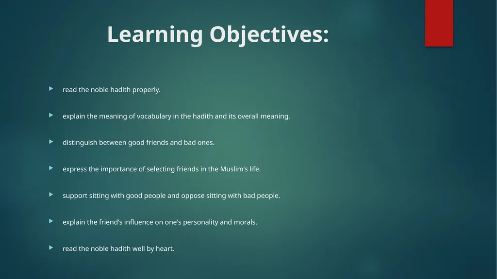 Selecting Friends Unit: 5, Lesson: 3 Learning - slide 2 of 16