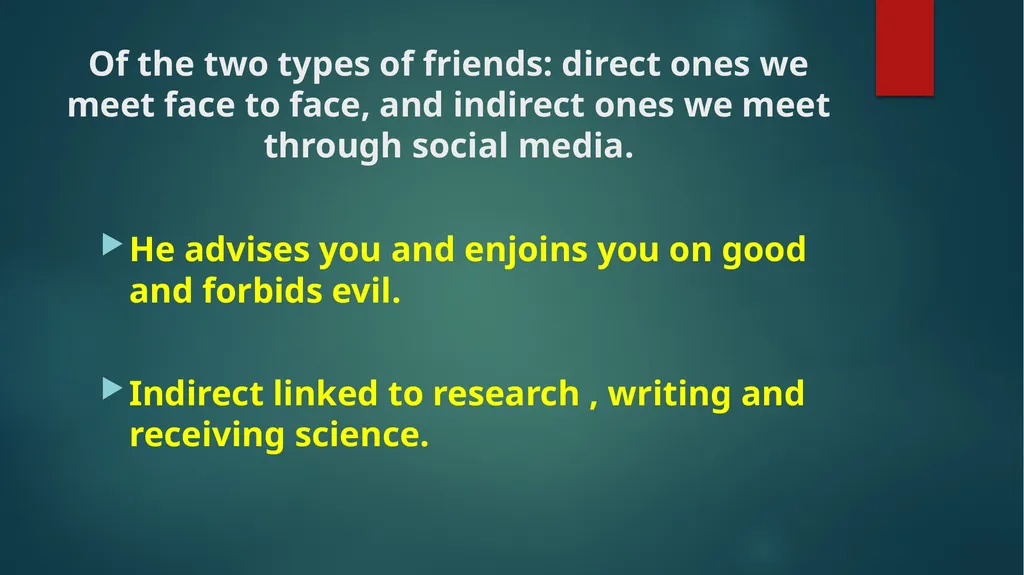 Selecting Friends Unit: 5, Lesson: 3 Learning - slide 5 of 16