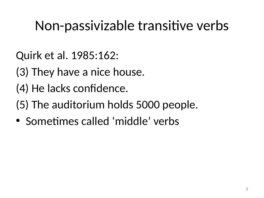1 The passive Summary phonological form/shape of - slide 3 of 13
