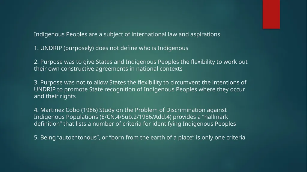 Taking UNDRIP Seriously indigenous peoples have - slide 2 of 17