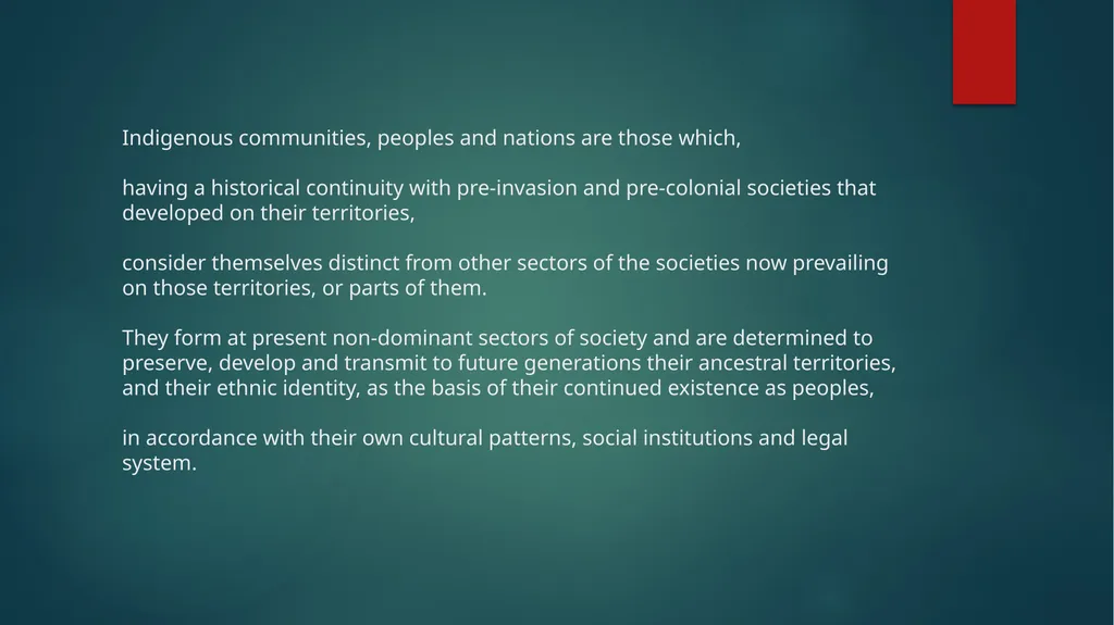 Taking UNDRIP Seriously indigenous peoples have - slide 3 of 17