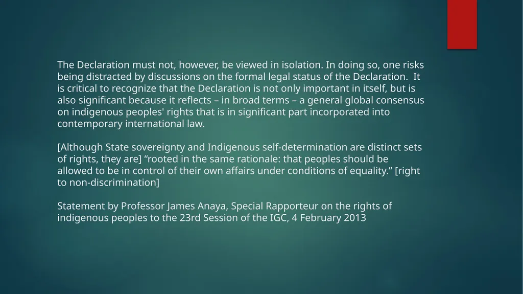Taking UNDRIP Seriously indigenous peoples have - slide 10 of 17