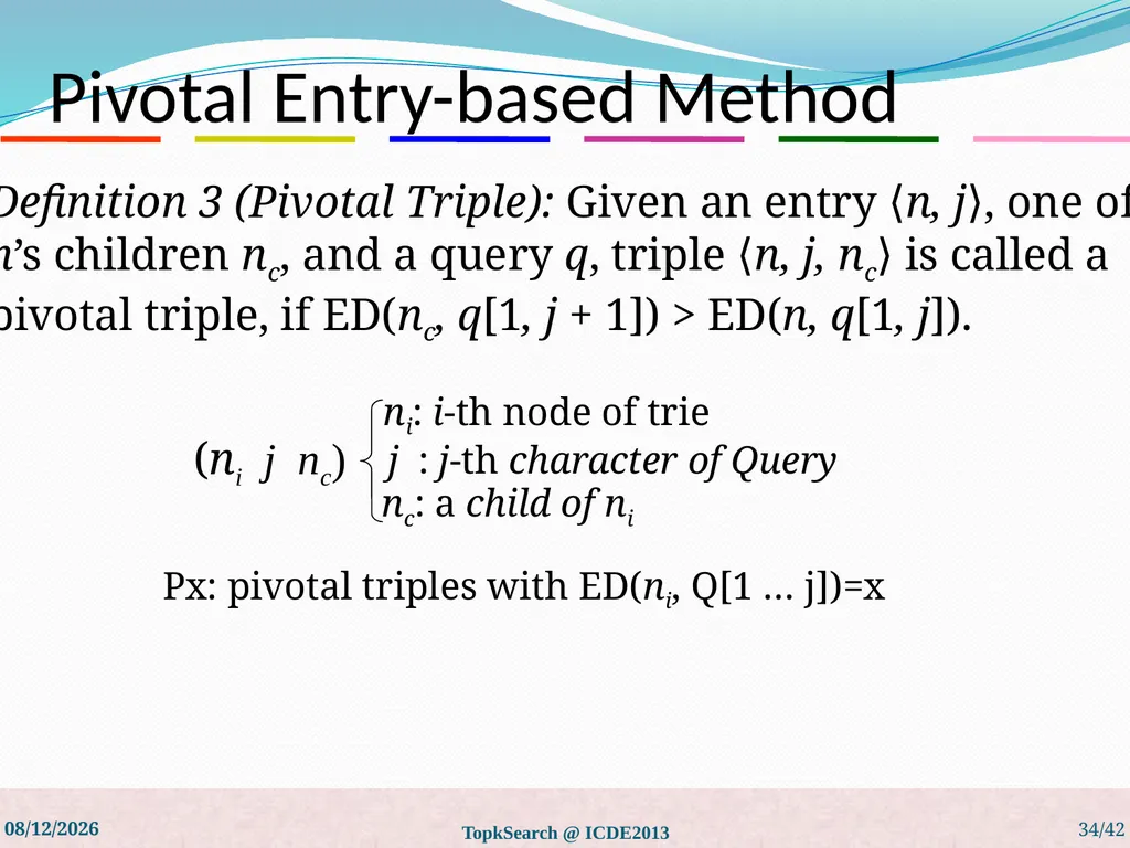 Top-k String Similarity Search with Edit-Distance - slide 34 of 54