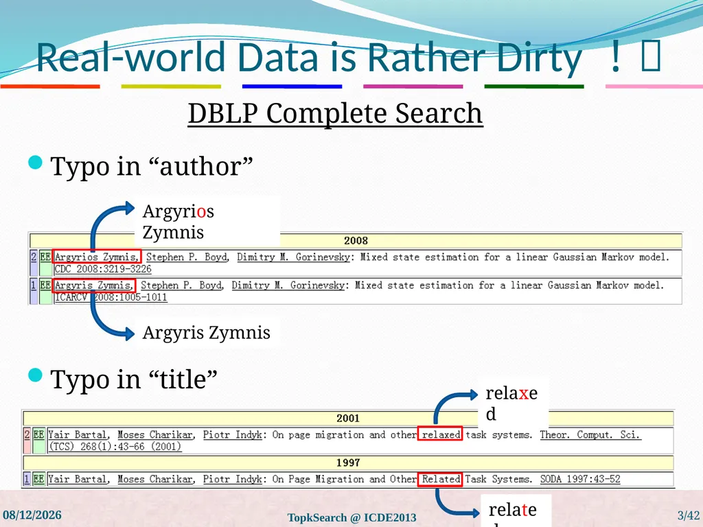 Top-k String Similarity Search with Edit-Distance - slide 3 of 54