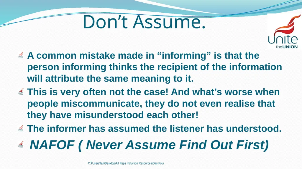 Communication C:\Users\Ian\Desktop\All Reps - slide 20 of 23