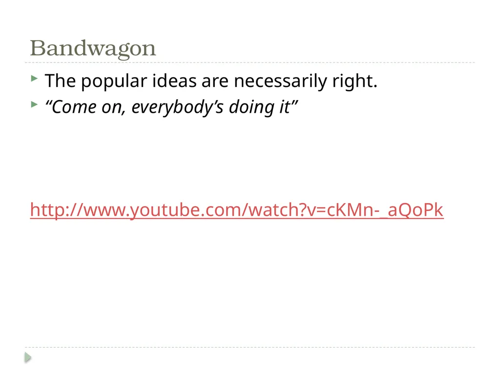 Logical Fallacies What to Avoid in Your Argument - slide 5 of 12