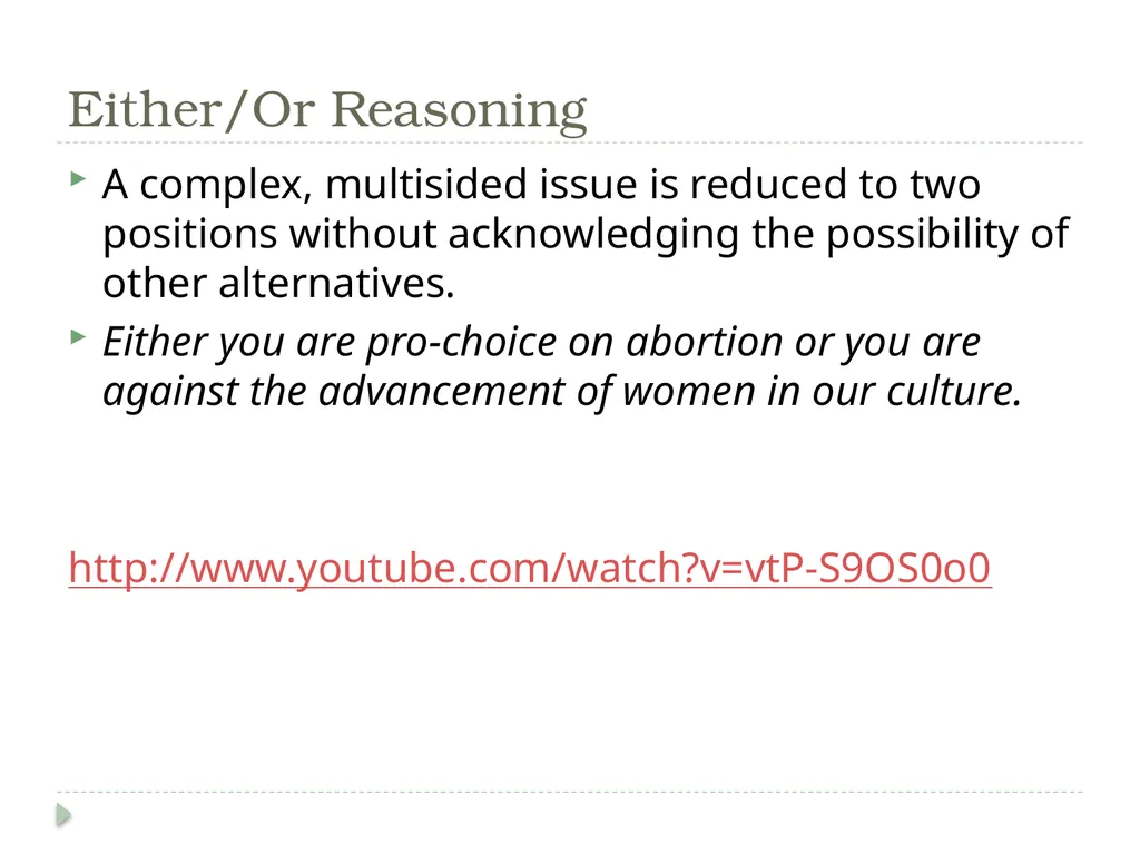 Logical Fallacies What to Avoid in Your Argument - slide 7 of 12