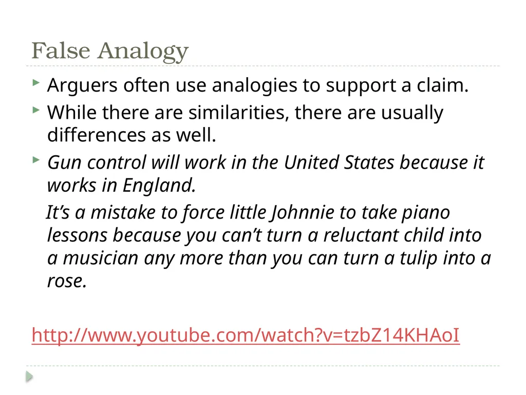 Logical Fallacies What to Avoid in Your Argument - slide 6 of 12