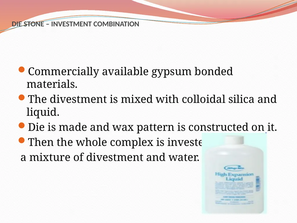 MODELS AND DIE MATERIALS CONTENTS INTRODUCTION - slide 27 of 41