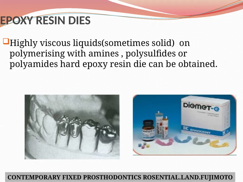 MODELS AND DIE MATERIALS CONTENTS INTRODUCTION - slide 31 of 41