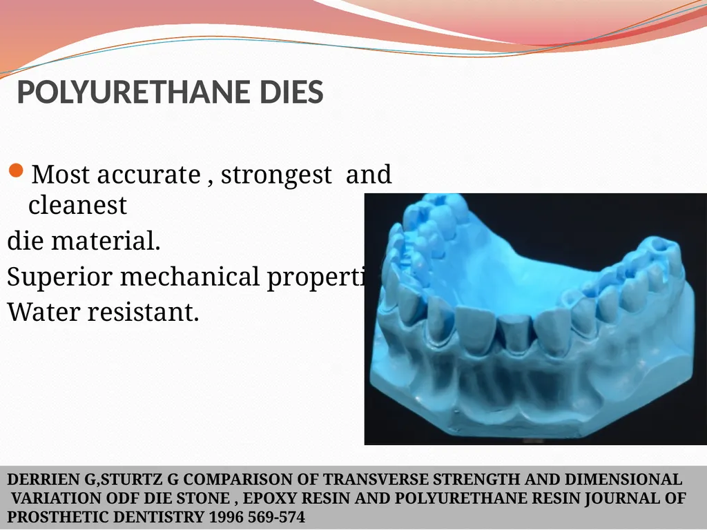 MODELS AND DIE MATERIALS CONTENTS INTRODUCTION - slide 33 of 41