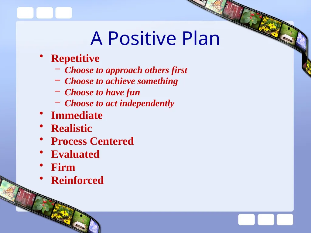 Reality Therapy in School 1 REALITY THERAPY CHOICE - slide 30 of 34