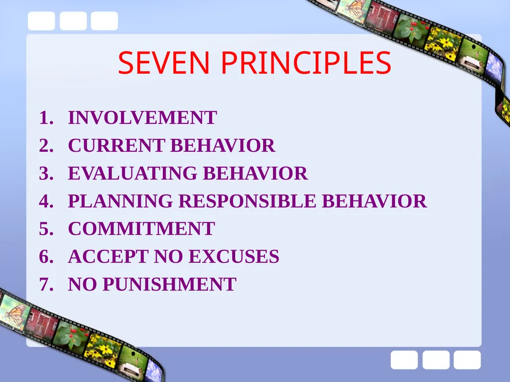 Reality Therapy in School 1 REALITY THERAPY CHOICE - slide 12 of 34
