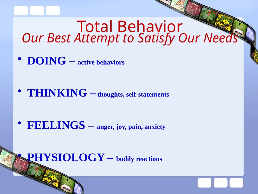Reality Therapy in School 1 REALITY THERAPY CHOICE - slide 32 of 34