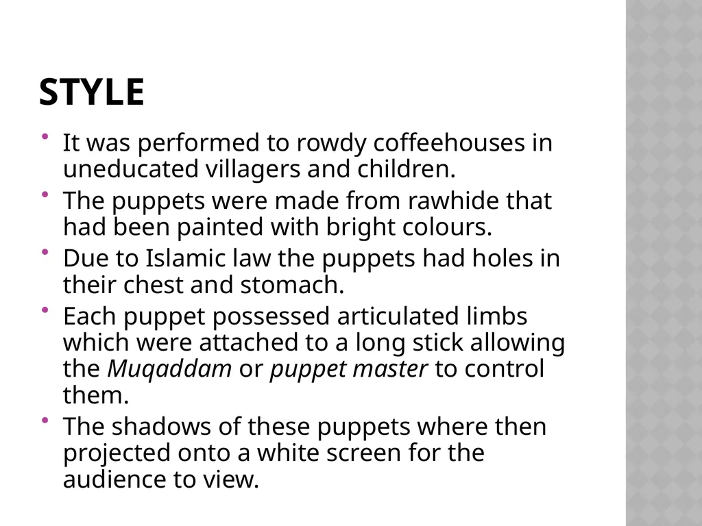 Egyptian Shadow Puppet Theatre By Joshua Stringer - slide 3 of 5