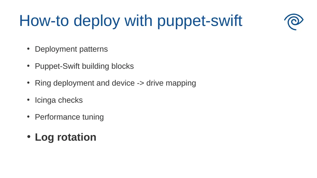 An Intro to Puppet-Swift Deployment automation for - slide 21 of 24