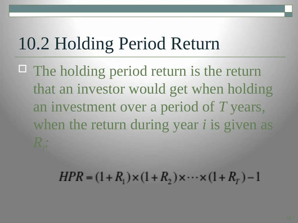 Risk and Return: Lessons from Market History - slide 7 of 30