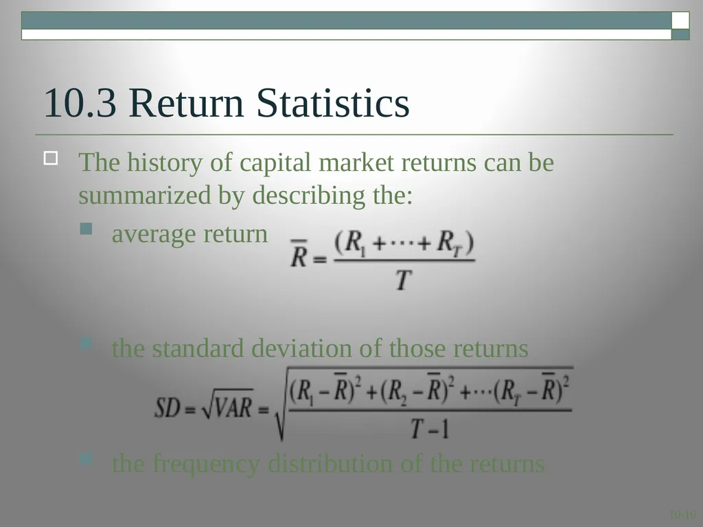 Risk and Return: Lessons from Market History - slide 10 of 30