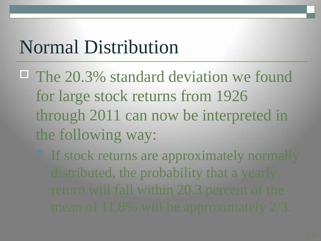 Risk and Return: Lessons from Market History - slide 17 of 30