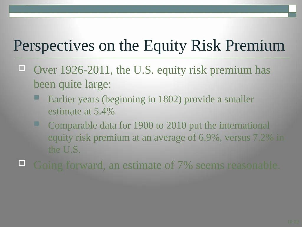 Risk and Return: Lessons from Market History - slide 22 of 30