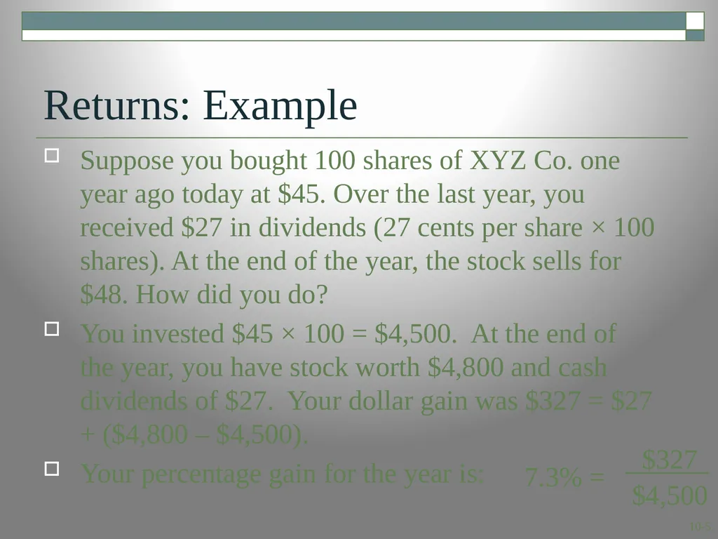 Risk and Return: Lessons from Market History - slide 5 of 30