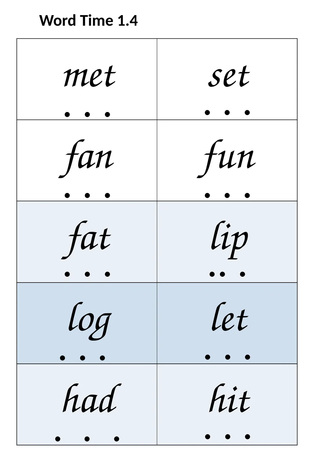 Word Time 1.1 . . . . . . . - slide 6 of 19