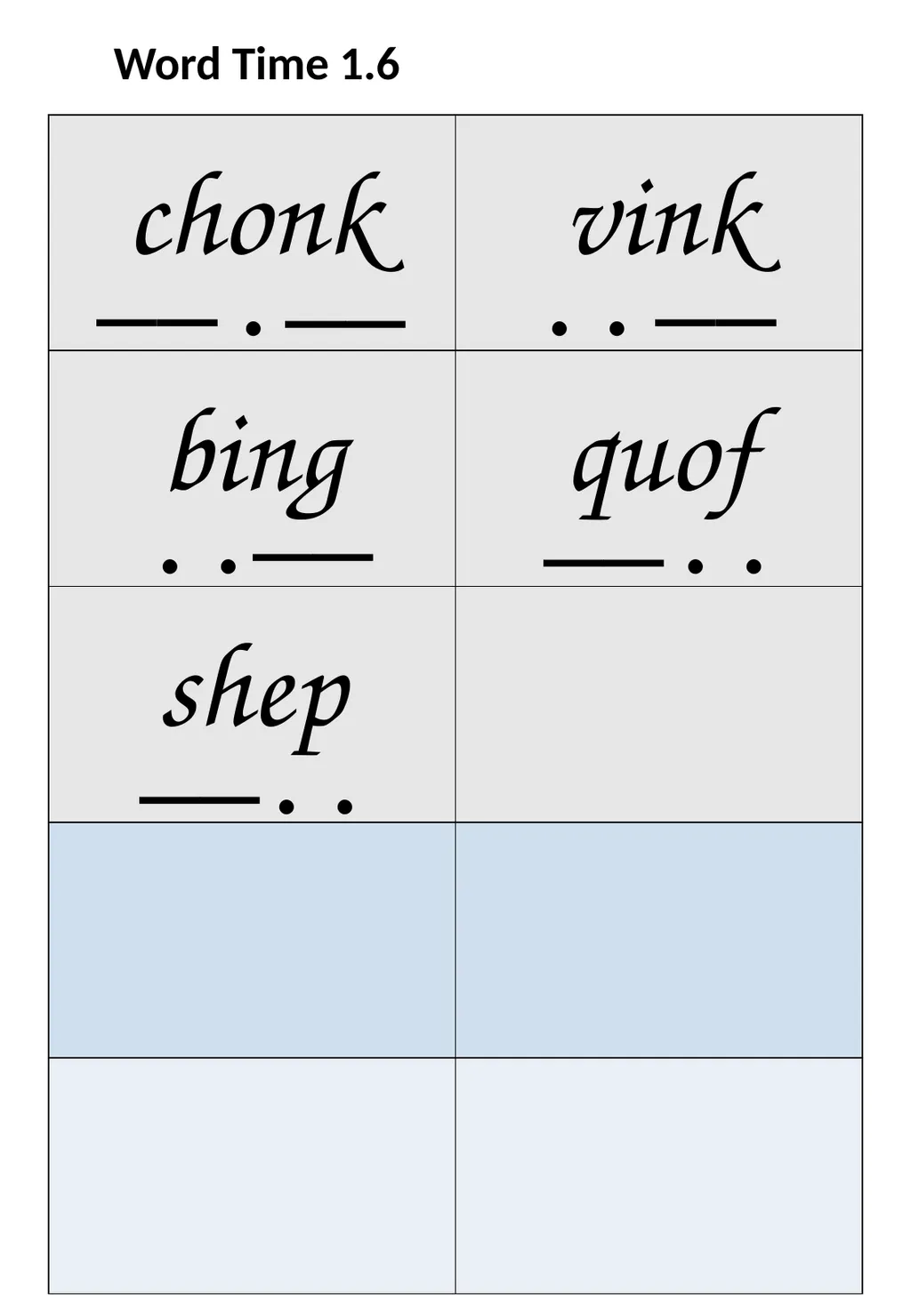 Word Time 1.1 . . . . . . . - slide 12 of 19