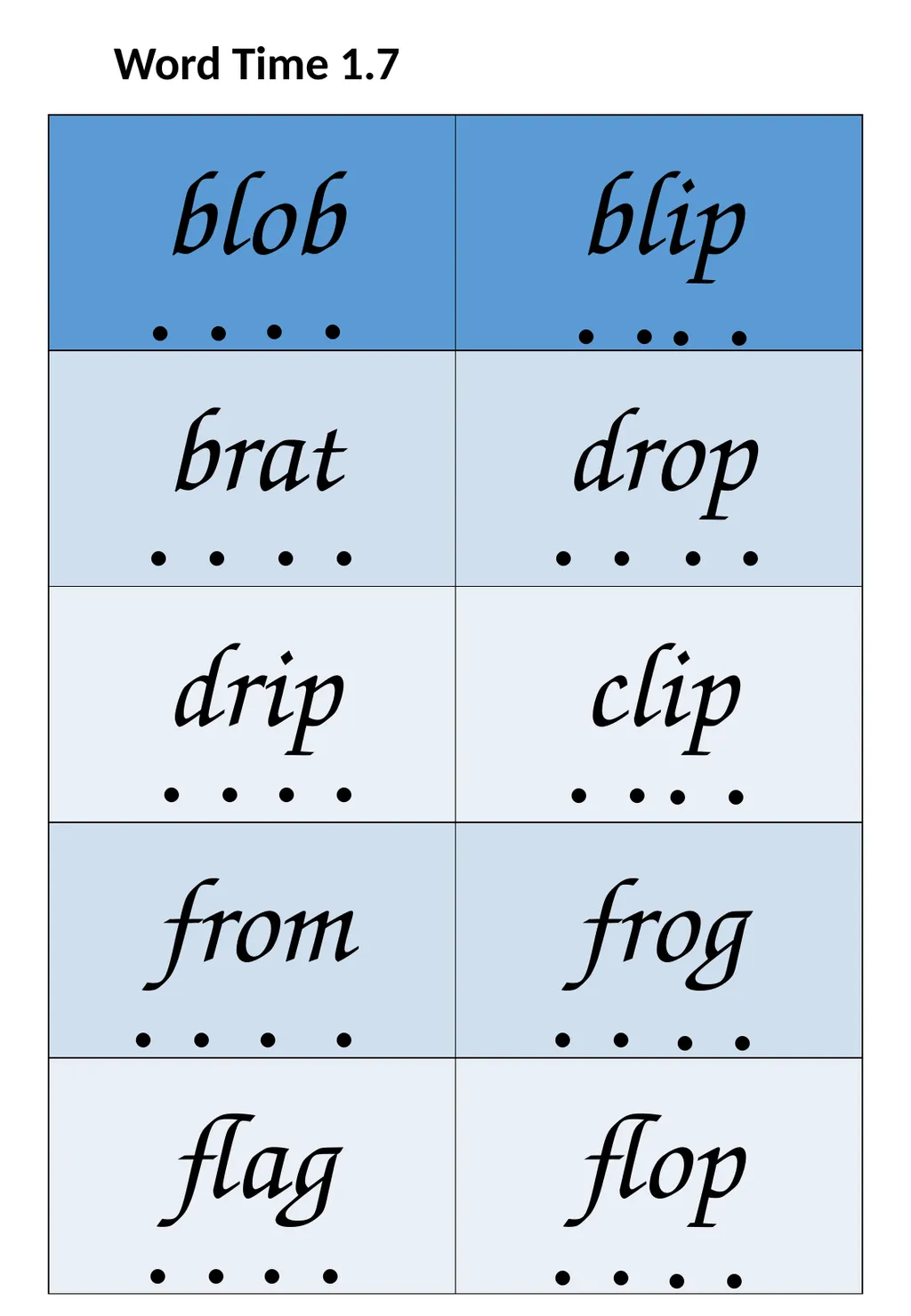 Word Time 1.1 . . . . . . . - slide 14 of 19