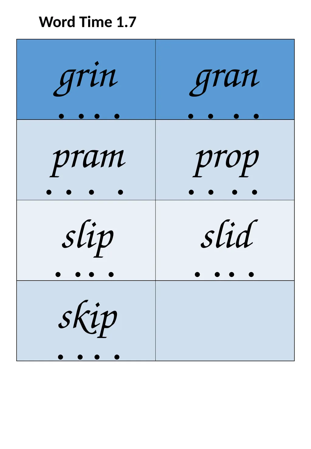 Word Time 1.1 . . . . . . . - slide 15 of 19