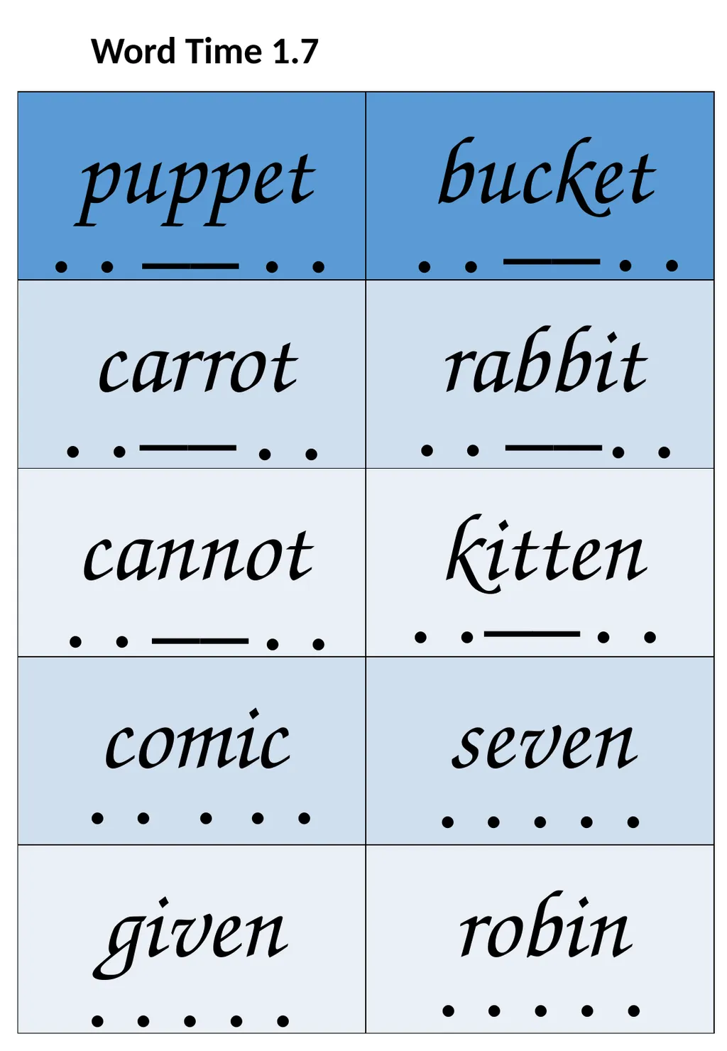 Word Time 1.1 . . . . . . . - slide 18 of 19