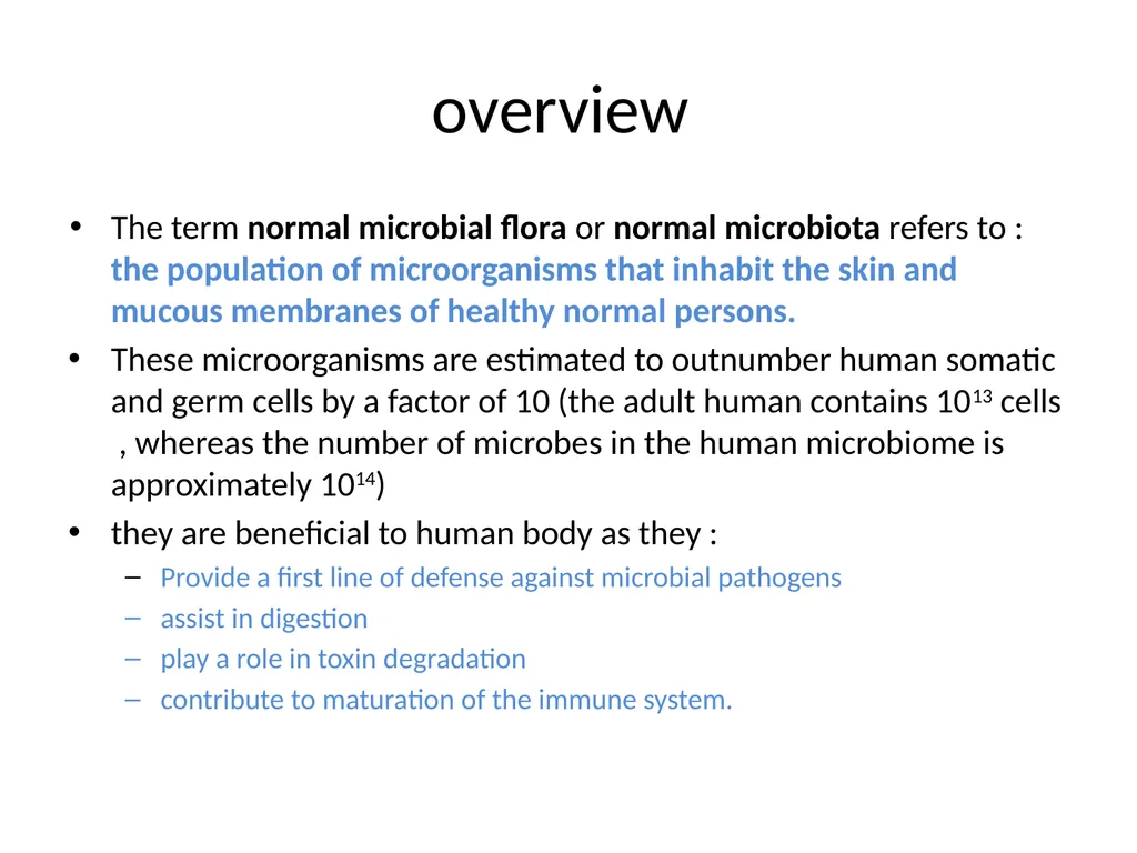 Normal Human Microbiota Dr. Ali Abdulwahid - slide 2 of 27