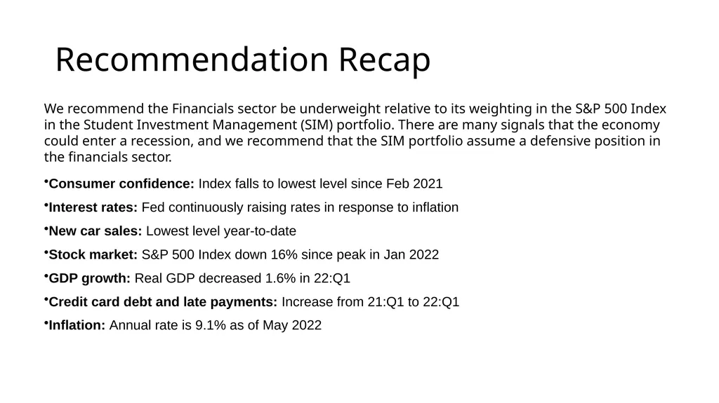 Financials Sector BUSFIN 4228/7225: Advanced - slide 2 of 23