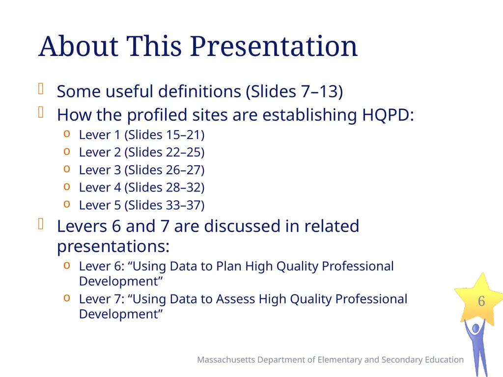 Seven Levers for Establishing High Quality - slide 6 of 39