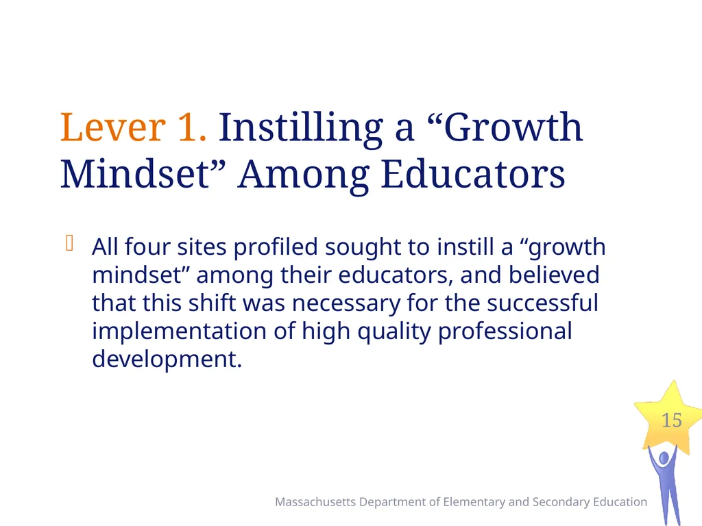 Seven Levers for Establishing High Quality - slide 15 of 39