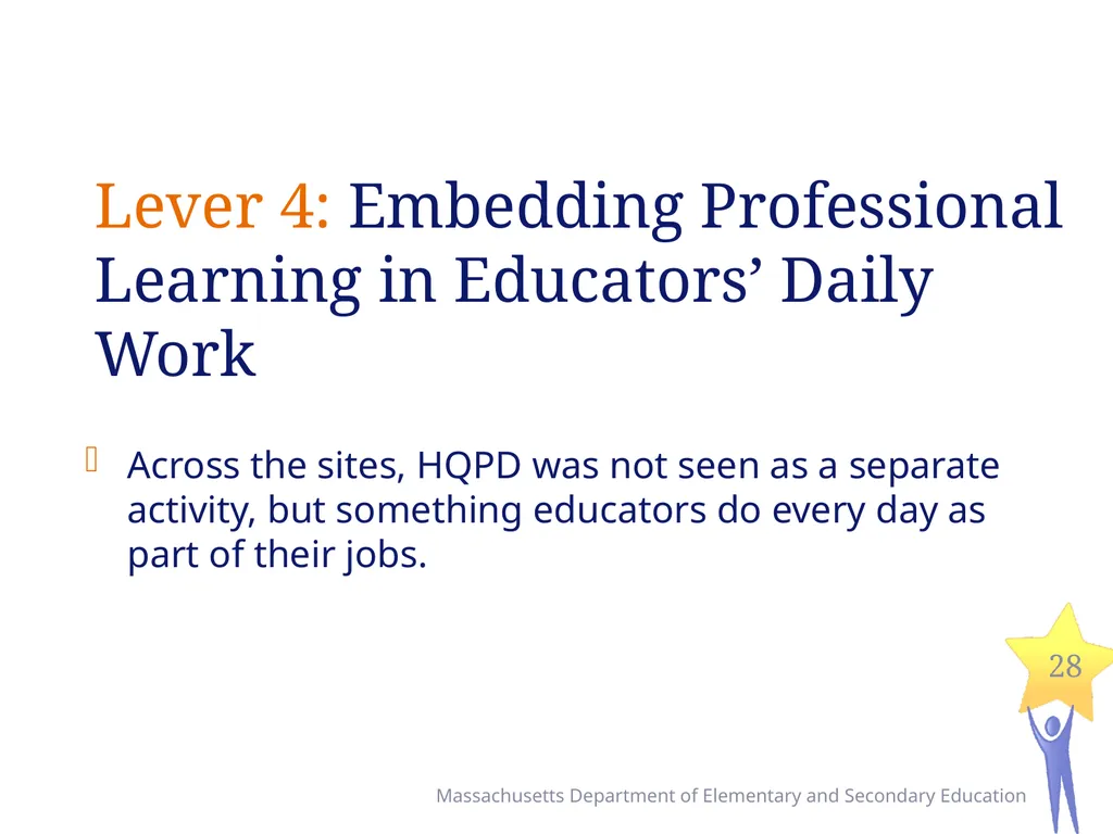 Seven Levers for Establishing High Quality - slide 28 of 39