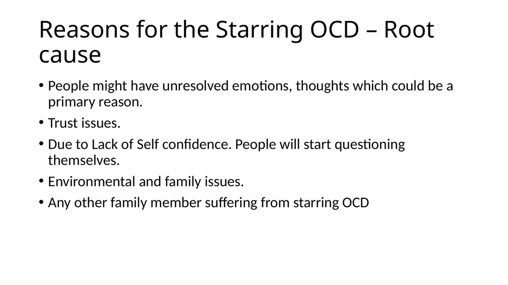 OCD Starring What is OCD Starring OCD Starring can - slide 4 of 7