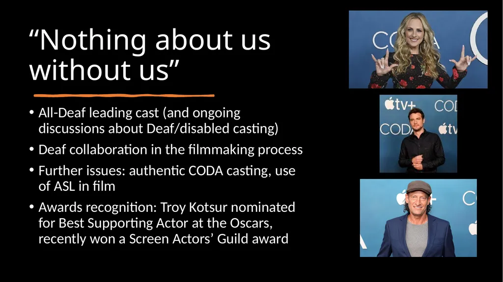 Representation and Rights in CODA Rachel Kolb - slide 5 of 9
