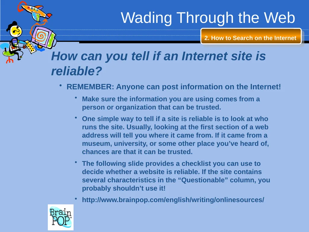 Wading Through the Web Conducting Research on the - slide 23 of 38