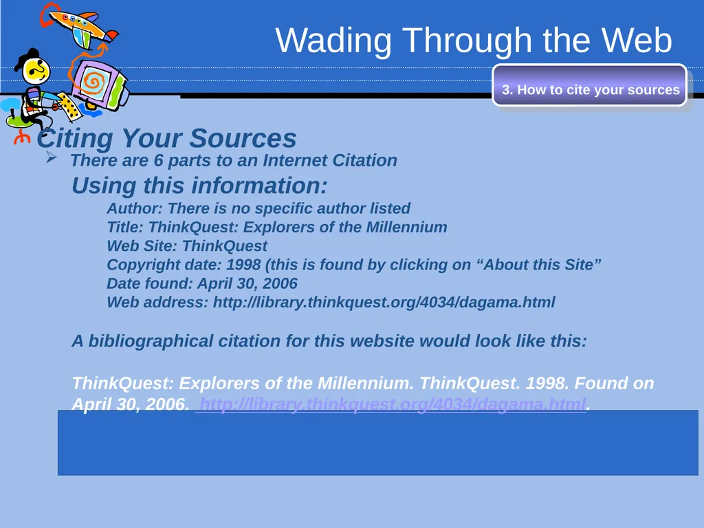 Wading Through the Web Conducting Research on the - slide 28 of 38