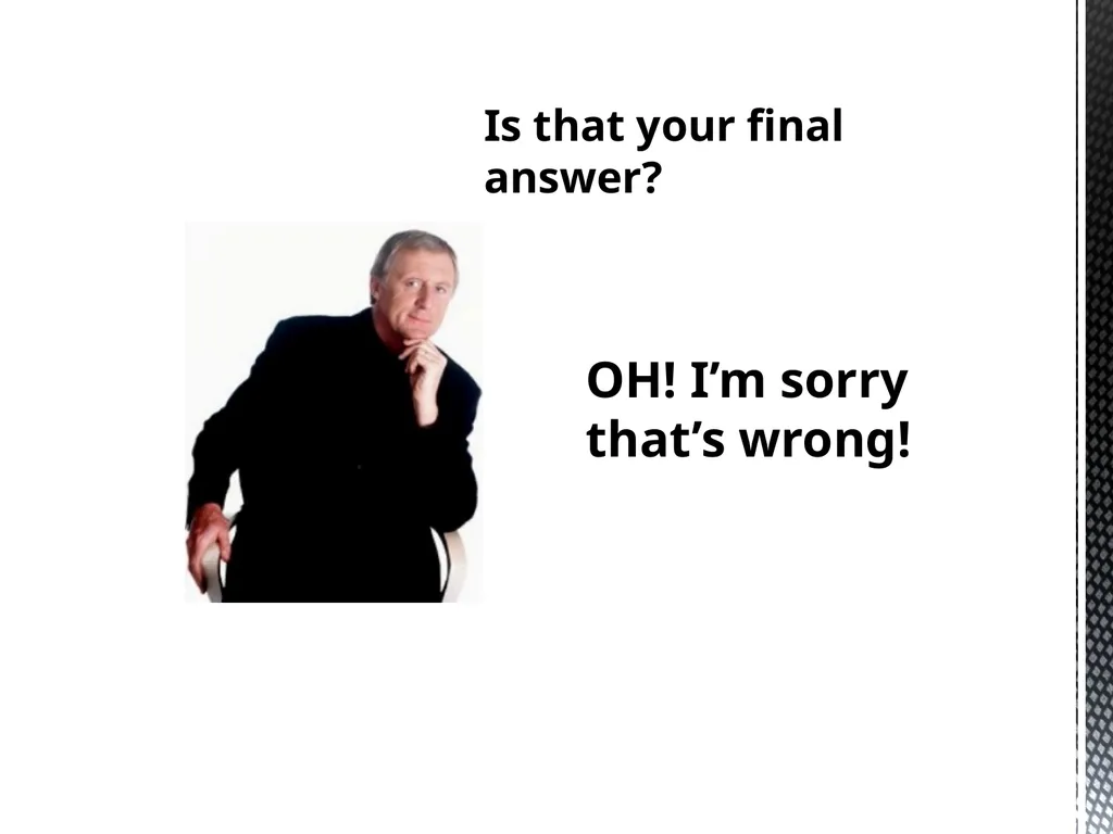 THE FACTS: 4 QUESTIONS ALL MULTIPLE CHOICE - slide 27 of 27