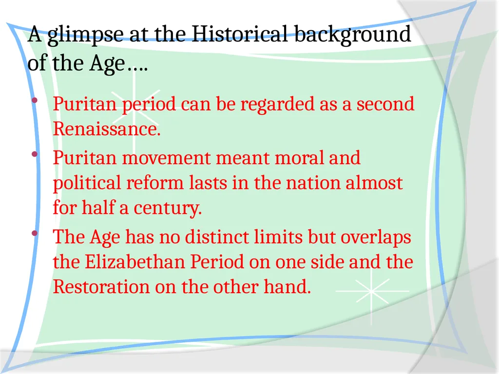 THE PURITAN LEGACY & THE COMMON WEALTH 1625-1675 A - slide 2 of 21