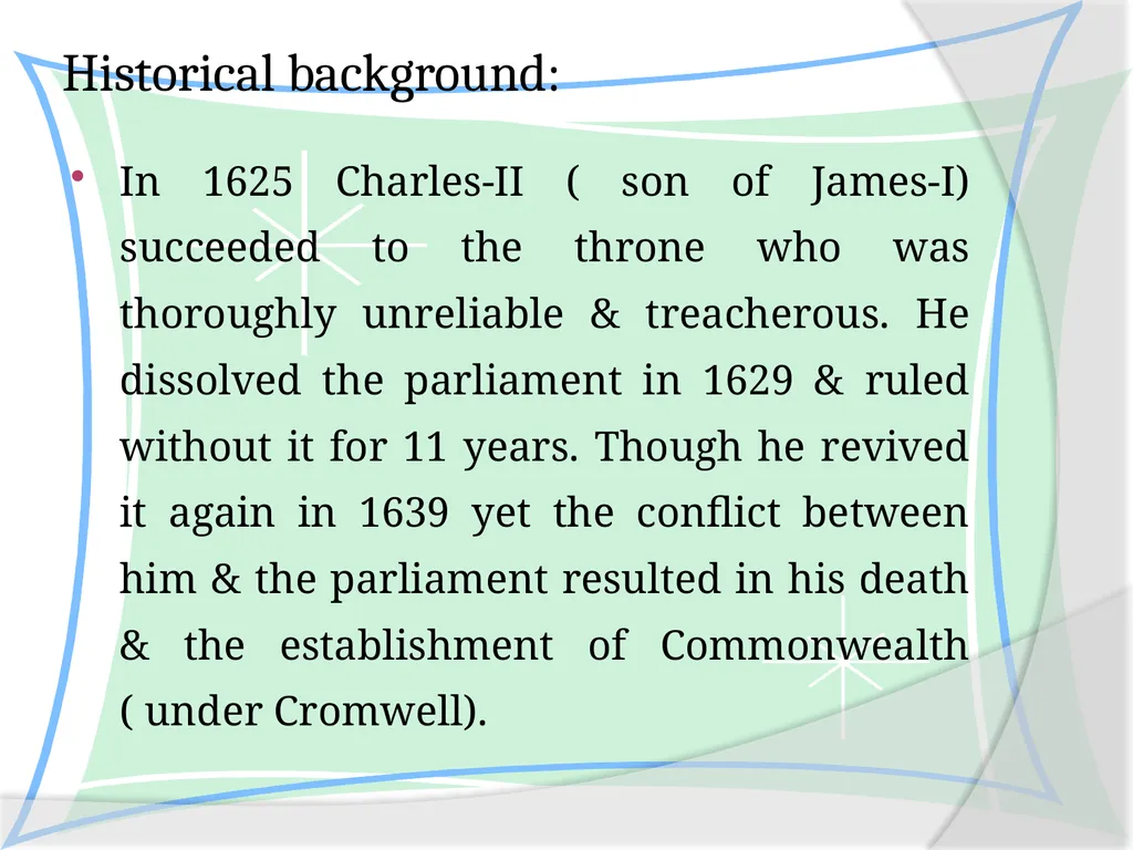 THE PURITAN LEGACY & THE COMMON WEALTH 1625-1675 A - slide 17 of 21
